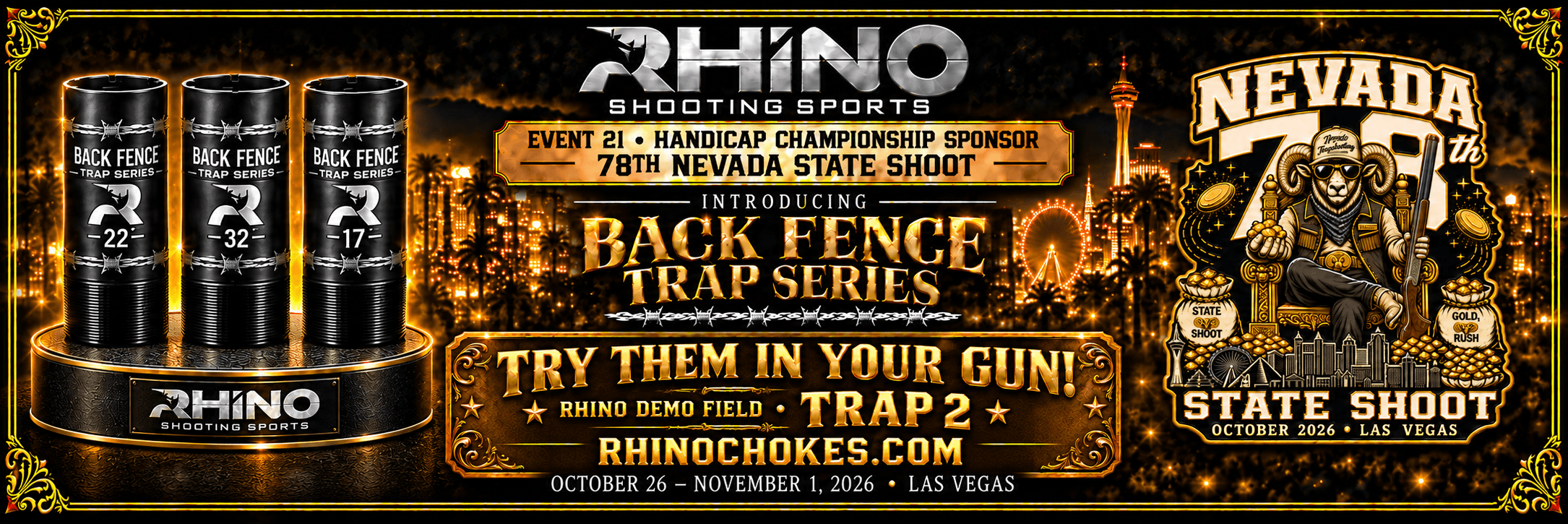 Rhino Chokes — Championship sponsor of the 78th Nevada State Shoot