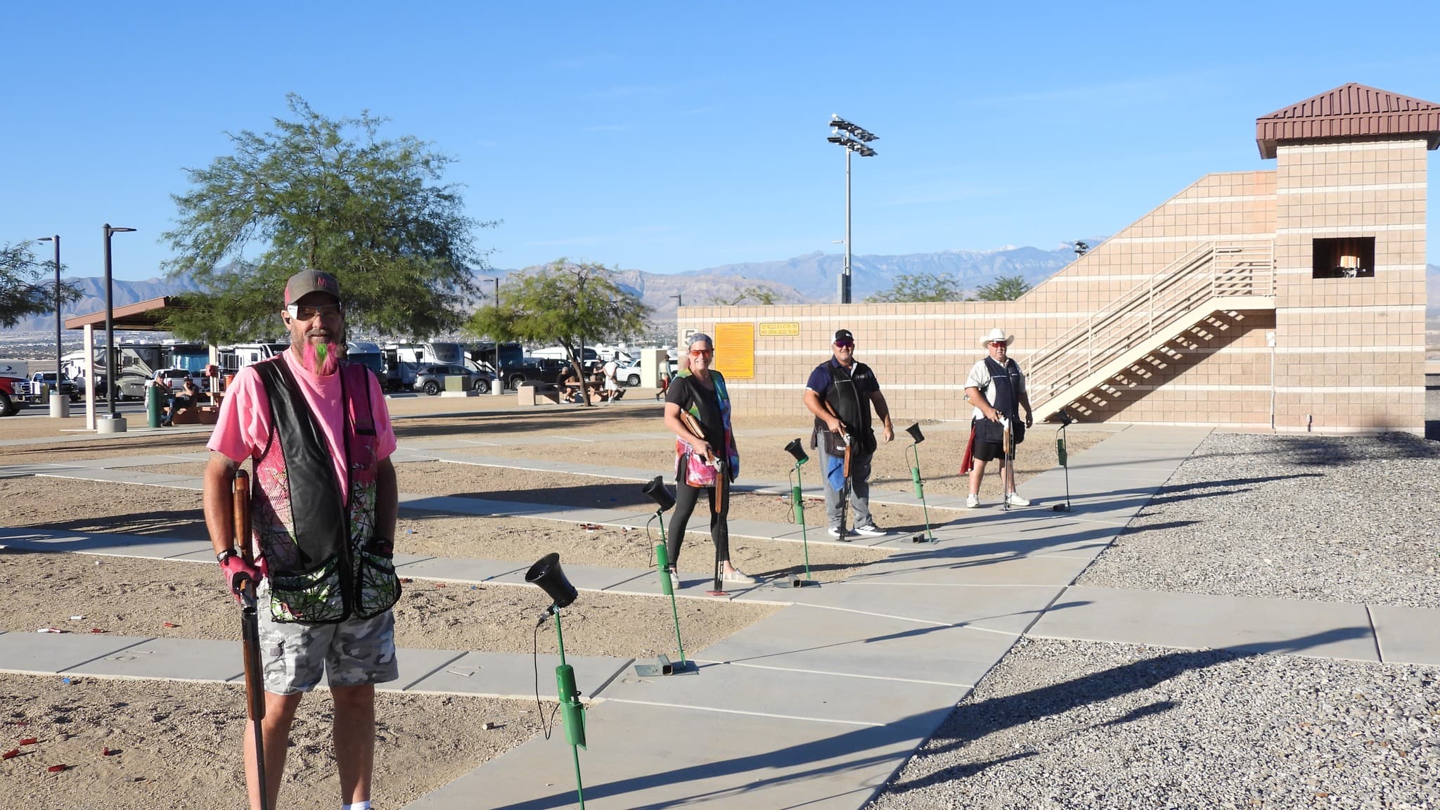 Squad on the trap line at Clark County Shooting Complex